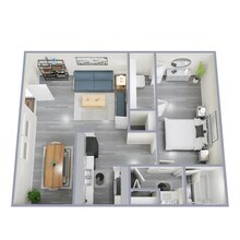 1 BR, 1 BA - Plan B DD105 DD105 floor plan